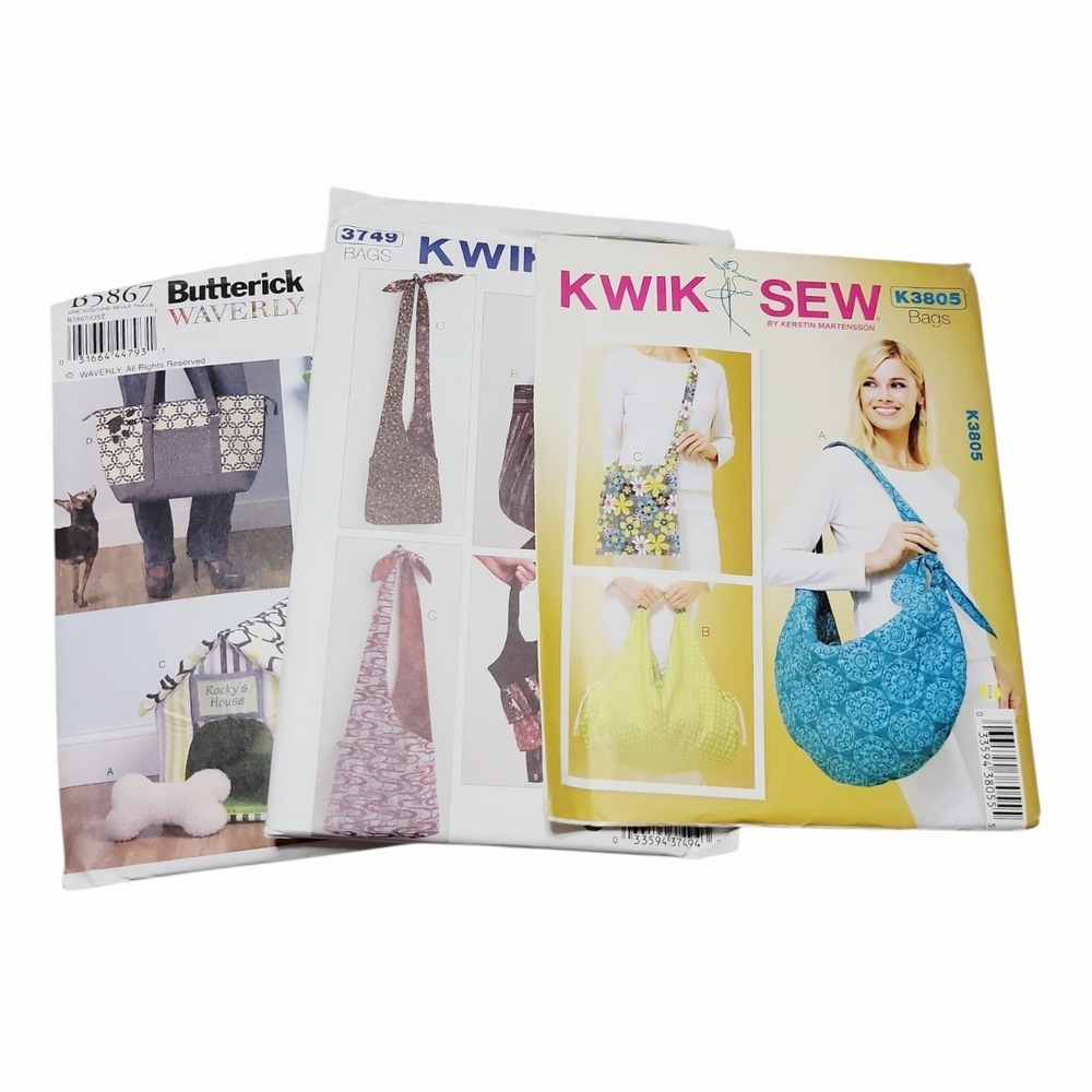 Lot of 3 Sewing Patterns Butterick Waverly B5867 Kwik Sew 3749 K3805